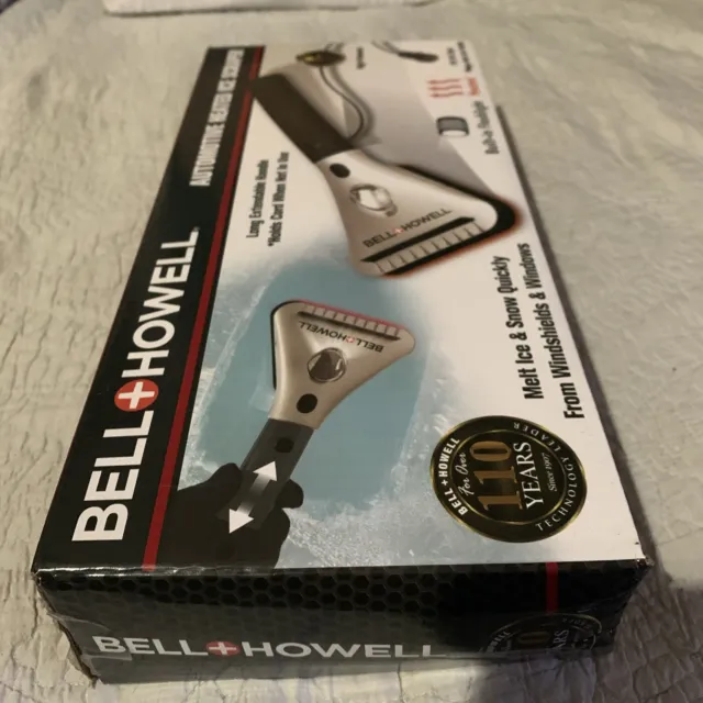 BELL+HOWELL Heated Auto Car Ice Windsheild Scraper with Built-In Flashlight 12V
