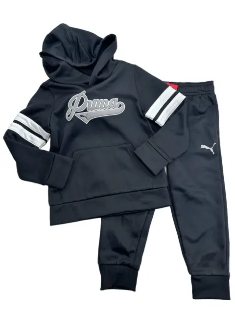 Puma 2-Piece  Hoodie Tracksuit Outfit Boys Size 4 Brand New Black