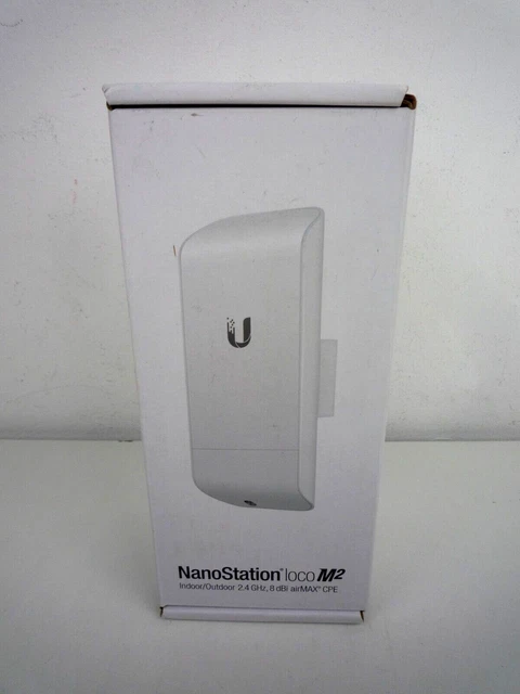 UBIQUITI NANOSTATION LOCO M2 INDOOR/OUTDOOR WIRELESS BRIDGE 2.4GHZ 150 ...
