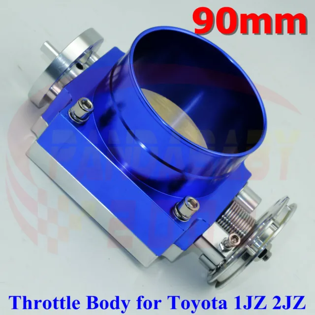 Bl 90Mm 3.5" High Flow Billet Throttle Body For Toyota Supra Soarer 1Jz 2Jz Gte
