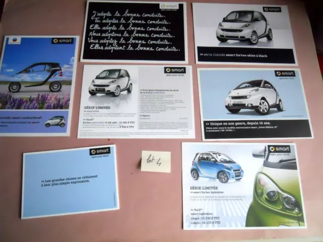 SMART - lots de 7 catalogues brochures documents années 2000-2010 - n4