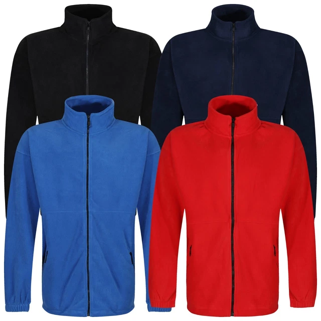Mens Fleece Jacket Full Zip Up Polar Work Warm Anti Pill Outdoor Coat Top Pocket