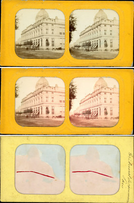 Stéréo Paris place de la Concorde vintage stéréo card tissue carte jour et nu 