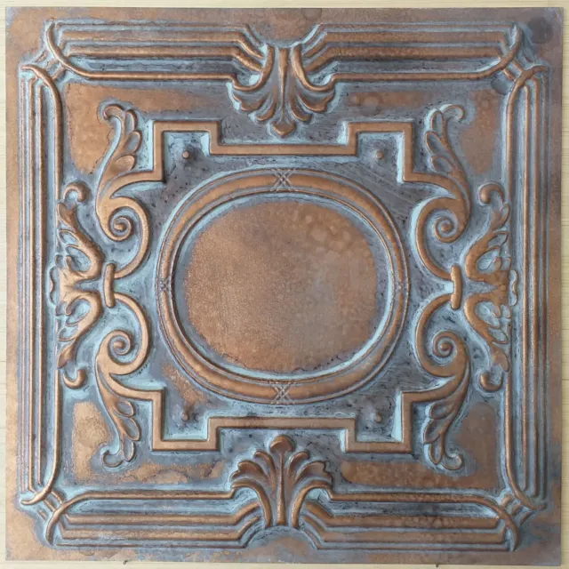 Faux tin Ceiling tiles antique weather copper decor wall panels PL15 10pcs/lot