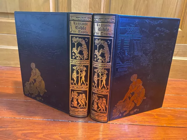 La grande bible de Tours ill. Gustave doré en 2 vol. noir & argent 1985 Bonnot