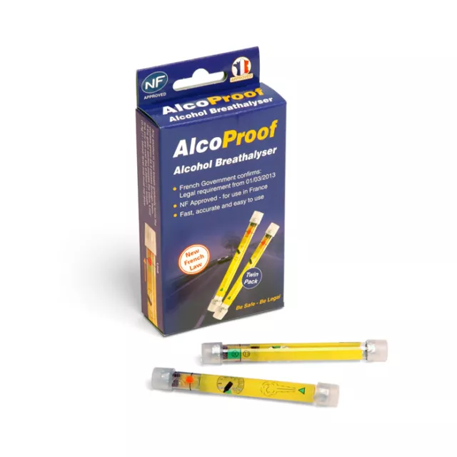 Travel Spot NF Approved Alco Proof Alcohol Breathalyser Tester Kit Twin Pack