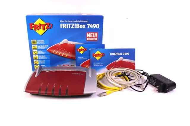 Fritzbox 7490 AVM FRITZ!Box router WLAN base Dect DSL VDSL vectoring