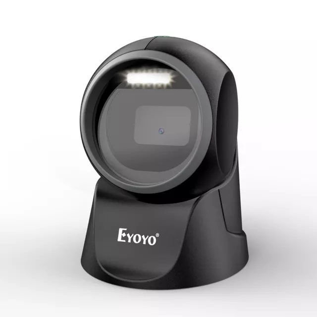 Eyoyo 1D 2D Desktop Barcode Scanner Automatic Sensing Scanning QR Code Reader