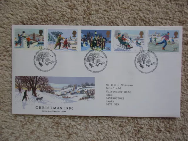 1990 Christmas Gpo First Day Cover, Bethlehem Special H/S