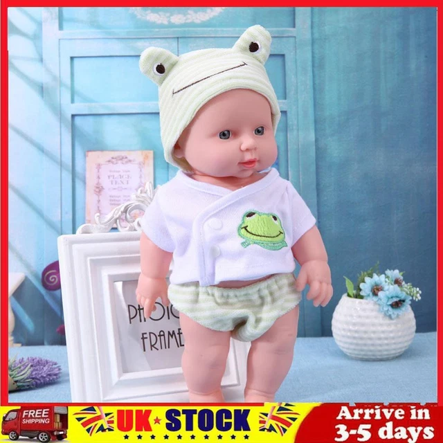 30cm Finished Doll Washable PVC 3D Prop Doll Baby Companion Toys (Green)