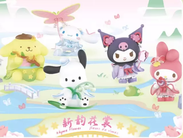 MINISO Sanrio New Rhyme Flower Clothes Series Confirmed Blind Box Figures Toys !