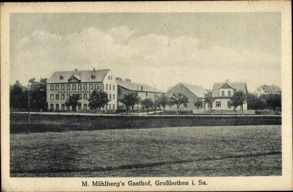 Ak Großbothen Grimma in Sachsen, M. Mühlberg's Gasthof - 10419881