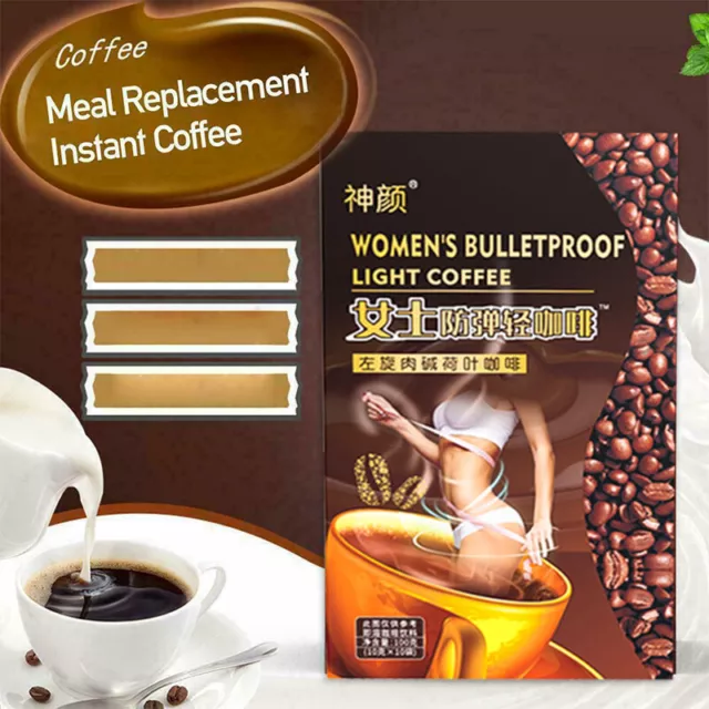 10 piezas de café instantáneo de L-carnitina para bajar de peso café adelgazante (1 caja)