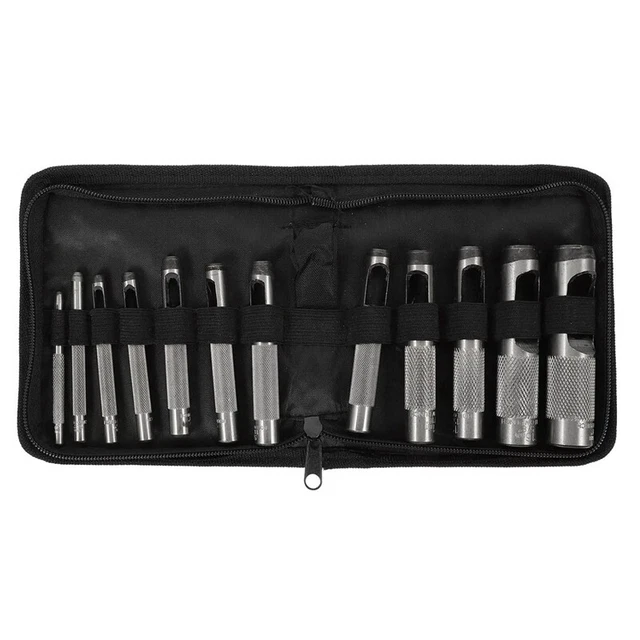 1X (12 STCK. Stahl Hohlleder Stanzer Set 1/8-3/48 Zoll (3-19 mm) Schwerlast9978