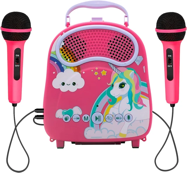 NA Kids Karaoke Machine for Girls Boys with 2 Microphones Toddlers Bluetooth Kar