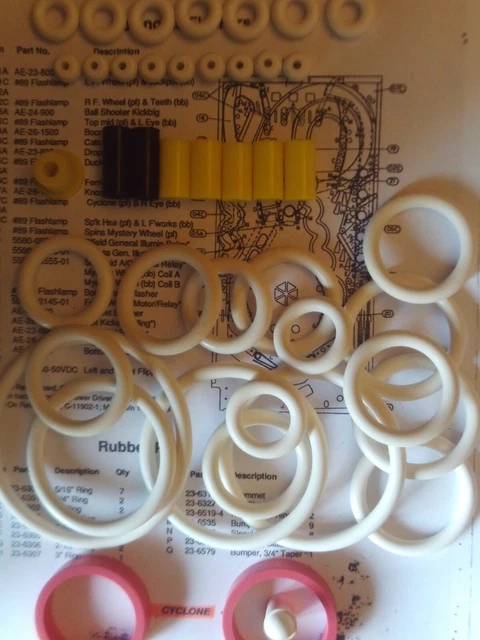 Kit D'élastiques (caoutchoucs) Pour Flipper Williams Strike Zone - Rubber Pinball