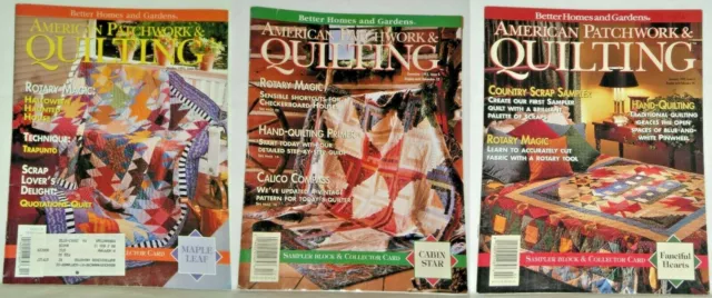 Lot of 3 ~ American Patchwork & Quilting Magazine ~ BH&G ~ 1993/1994 ~ Patterns