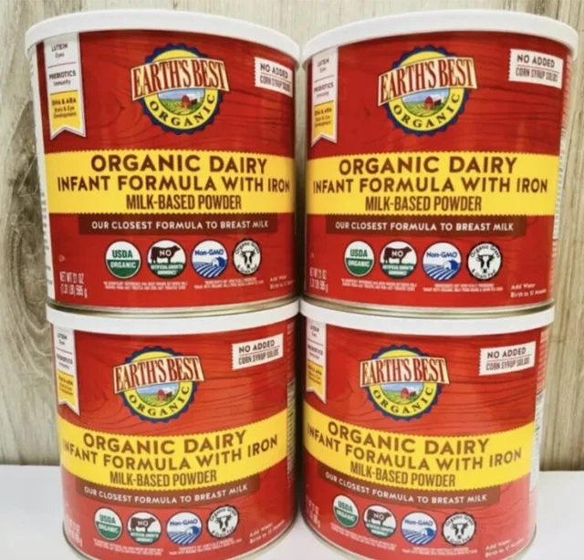(4 CANS)Earth's Best Organic Infant Formula-21 oz. Powder EXP: 2025+