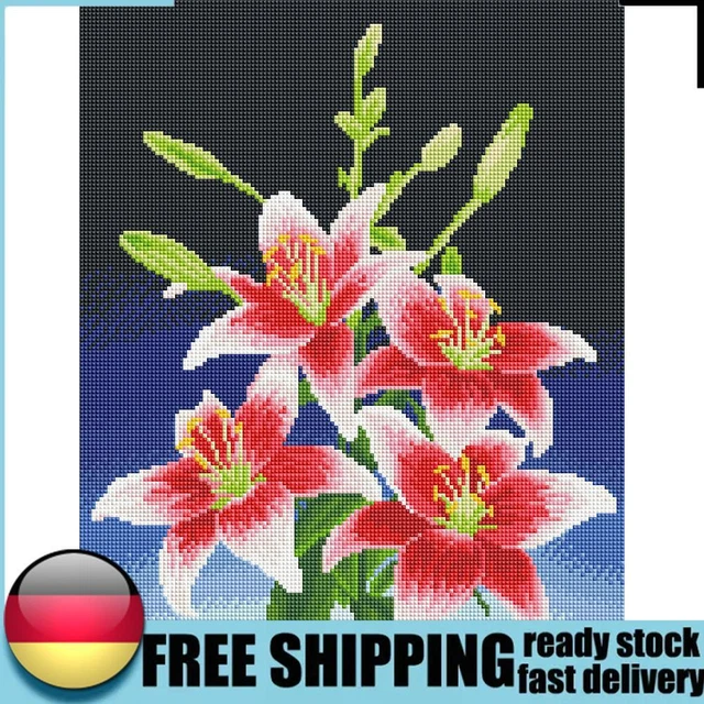SoeHong 5D DIY Full Square Drill Diamant Zeichnung Blume Serie Mosaik Kit Strass