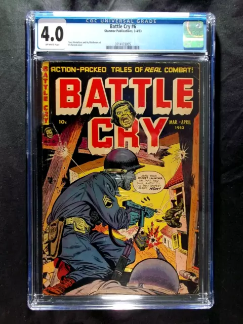 Battle Cry #6 CGC 4.0 Vintage War comic 1953 Scarce