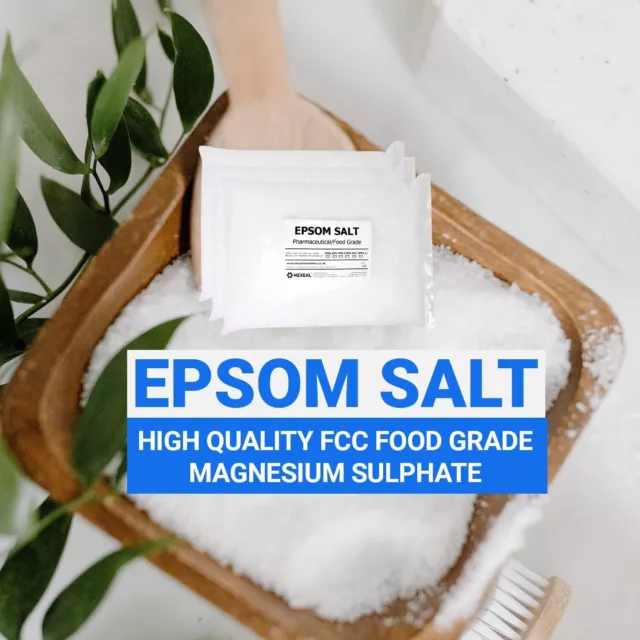 Hexeal EPSOM SALT | 5kg Bucket | FCC Food Grade | Magnesium Sulphate 2