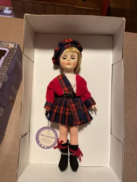 Vintage Effanbee doll 1976 Miss Scotland 11" tall w Orig Tag And Box. No Shoes
