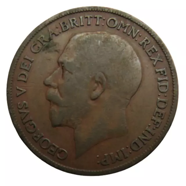 1918-KN King George V One Penny Coin - Great Britain