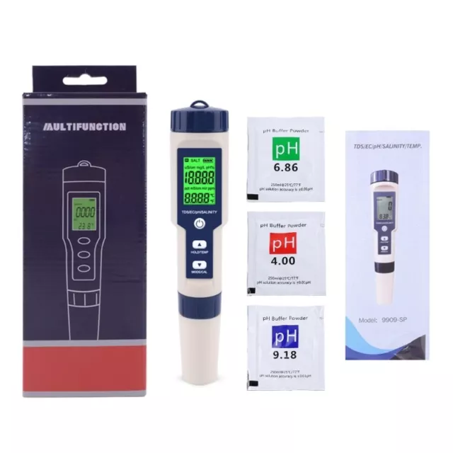 EZ-9909 Temp ORP TDS Salinity Meter Water Quality Tester Mobile APP for Drinking