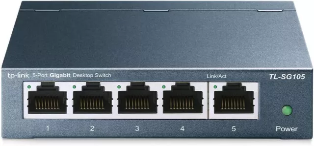 TP-Link TL-SG105 5-Ports Gigabit Netzwerk Switch,bis 2000 MBit/s Vollduplexmodus