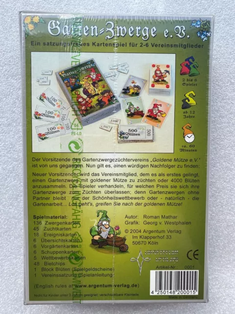 Gartenzwerge e.V. Argentum Verlag Kartenspiel Familienspiel Kinderspiel Deutsch 2