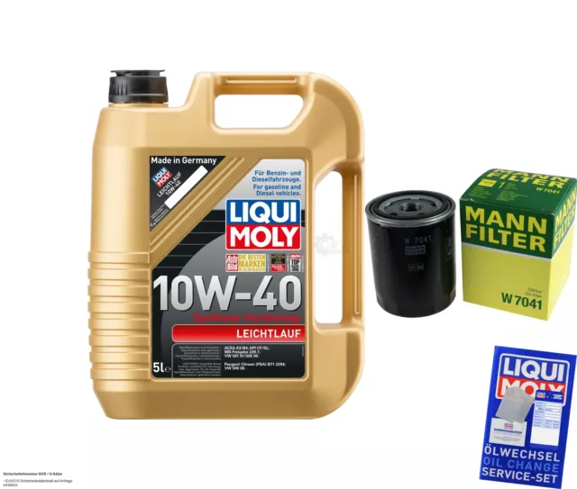 INSPEKTIONSKIT FILTER LIQUI MOLY ÖL 5L 10W-40 für Nissan Datsun 120 Sunny III 3