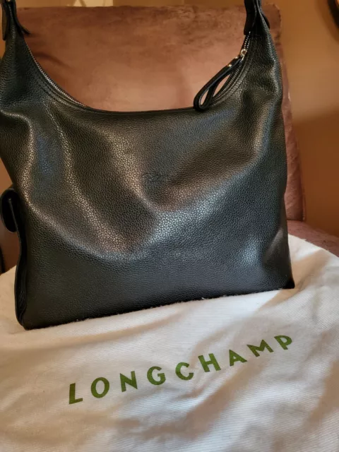 NWOT Longchamp Le Foulonné Leather Hobo Bag Purse $545 Chestnut L1307021404