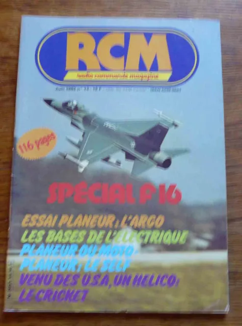 Aéromodelisme R C M RADIO COMMANDE MAGAZINE n°14 Spécial F 16