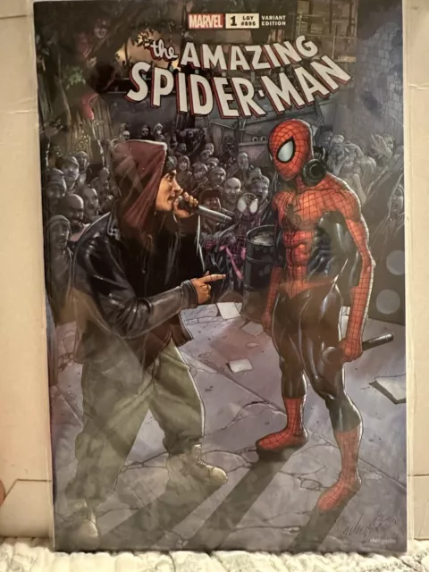 Marvel Comics THE AMAZING SPIDER-MAN (2022) #1 EMINEM VARIANT Comic Book IN HAND