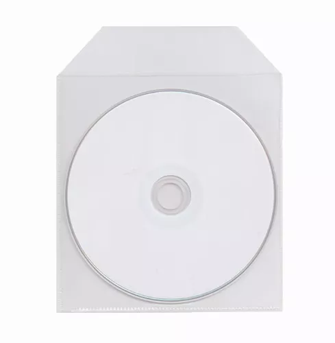 200 THIN CD DVD Clear CPP Plastic Sleeve Bags with Flap 60 Microns