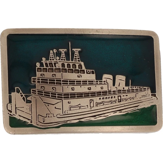 Barca Tow Acqua Canal Fiume Nave Mare Oceano Barge Pusher 1980s Vintage Cintura