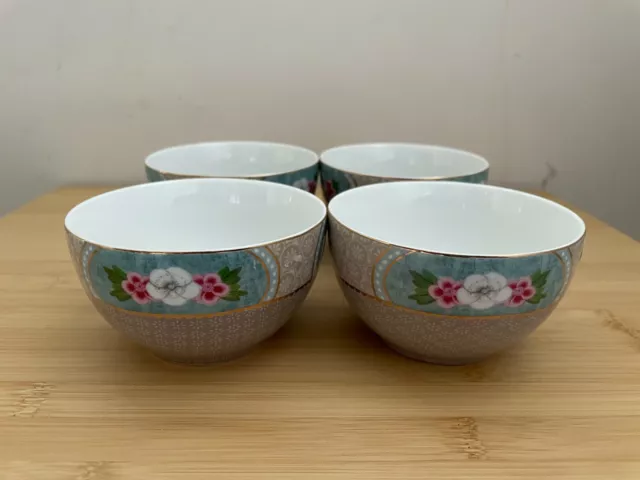 Pip Studio Amsterdam 4pcs Tea Cup Star Flower Khaki Diameter 9.5cm Porcelain