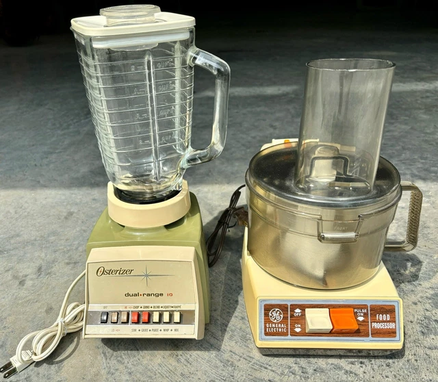 VINTAGE OSTERIZER BLENDER 833 & General Electric Food Processor D1 FB