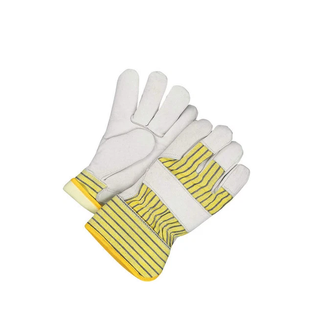 BDG 40-9-173TFL Leather Gloves,Cowhide,Beige,L,PR