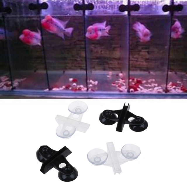 5pcs Aquarium Fish Tank Divider Suction Cup Divider Plastic Sheet H^ob