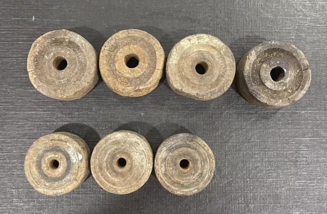 7 Lot/ Wood Inserts Caster Wheels Furniture Replacements Part  1.5”  & 1  5/8” D