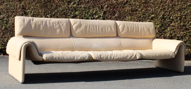 XXL De Sede Designer Sofa DS 2011 Couch creme weiß, seltener Viersitzer Leder