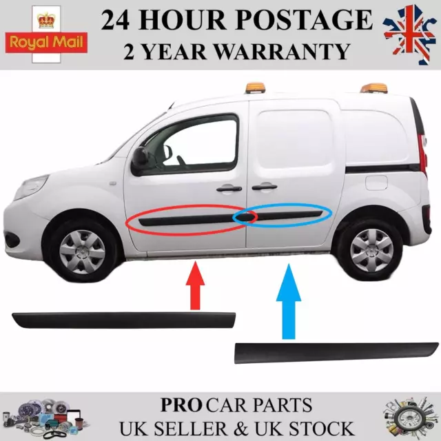 2X Door Panel Trim Moulding Front and Rear Left For RENAULT Kangoo 2009 on