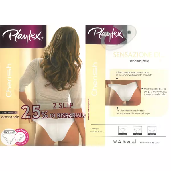 PLAYTEX 2 Slip Brasiliano microfibra Cherish 5532