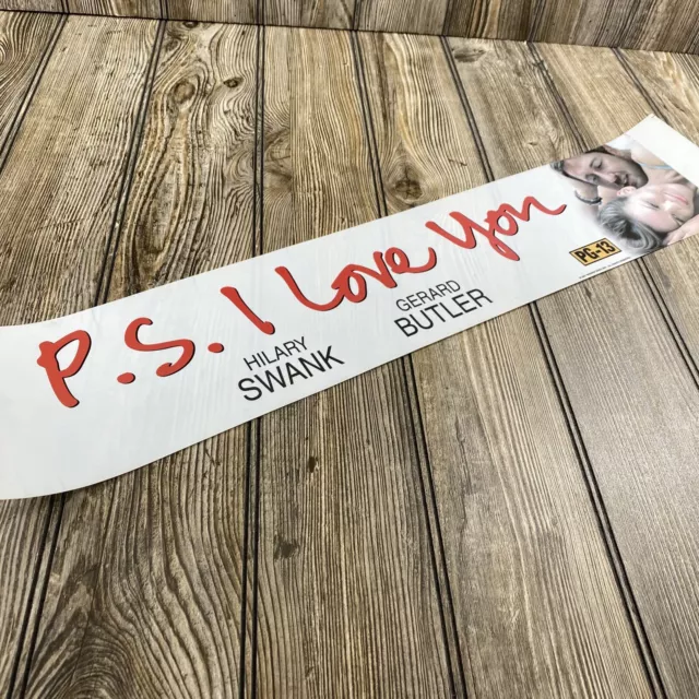 P. S. I Love You 5”x25” Movie Theatre Mylar Poster Gerard Butler Hilary Swank
