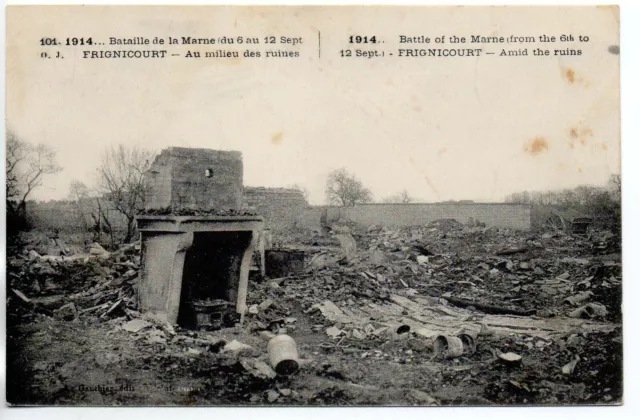 FRIGNICOURT environs VITRY LE FRANCOIS - Marne - CPA 51 - Battle of the Marne