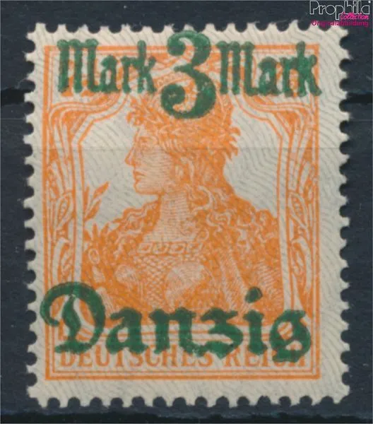 Briefmarken Danzig 1920 Mi 29II Unterdruckspitzen nach unten mit Falz (10331738