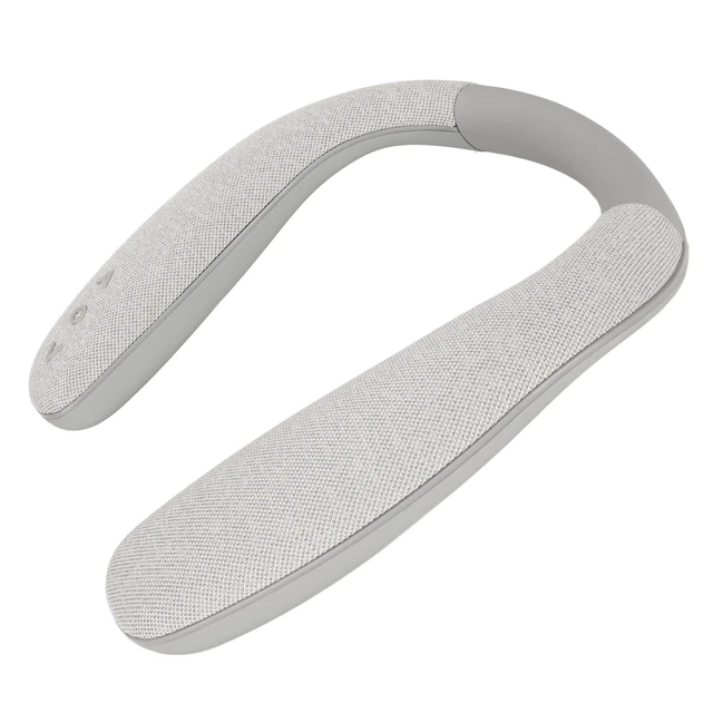 (Gray) Neckband Speaker Wireless Wearable Speaker Waterproof