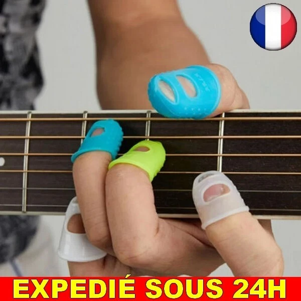 40 Protège-doigts Silicone Pour Guitare - 6 Couleurs - Antidérapants, Respirants - Pour Débutants Ou Travaux Manuels