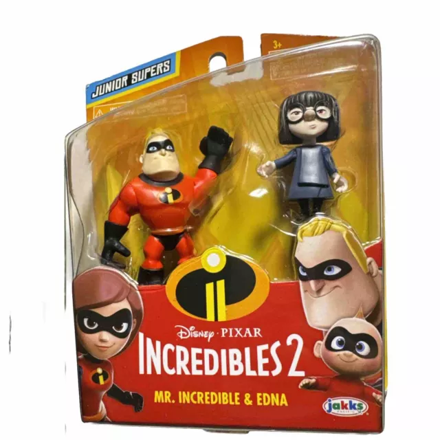 Disney Pixar Incredibles 2  Mr. Incredible & Edna Junior Supers Action Figures